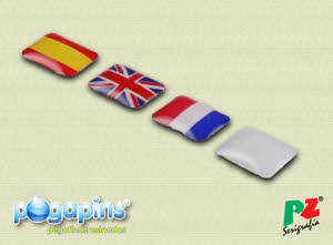 Pegatinas resinadas banderas